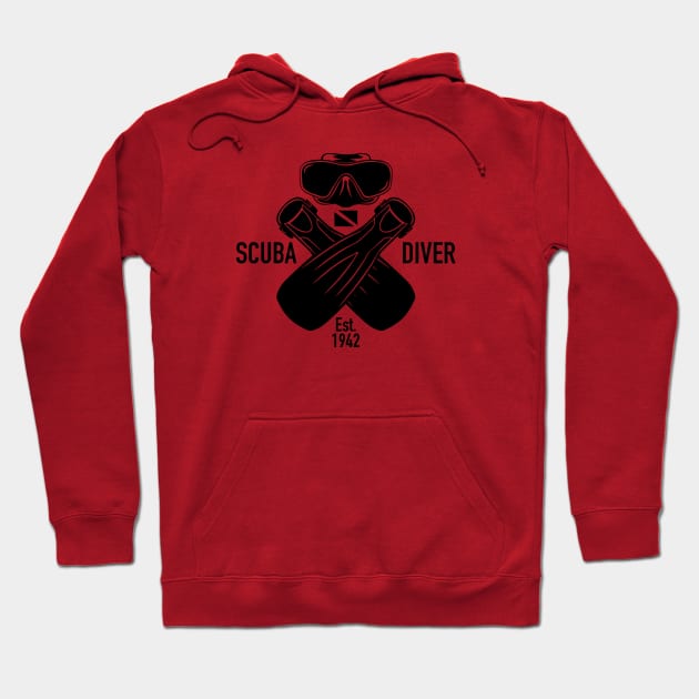 Scuba Diver Hoodie by Billy Goat TP